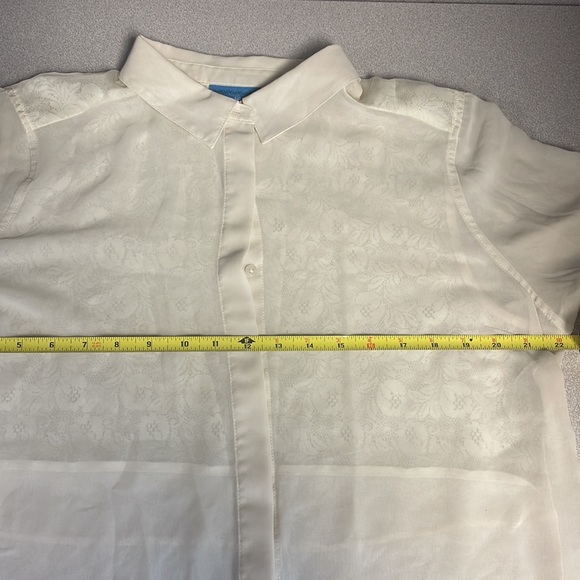 Cream chiffon blouse - Picture 4 of 6